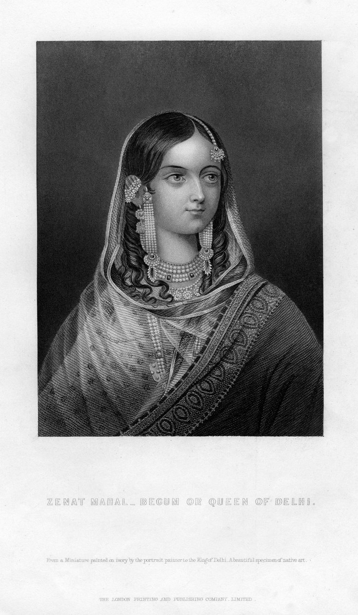 Zenat Mahal - Begüm veya Delhi Kraliçesi, 19. yüzyıl by Unbekannt