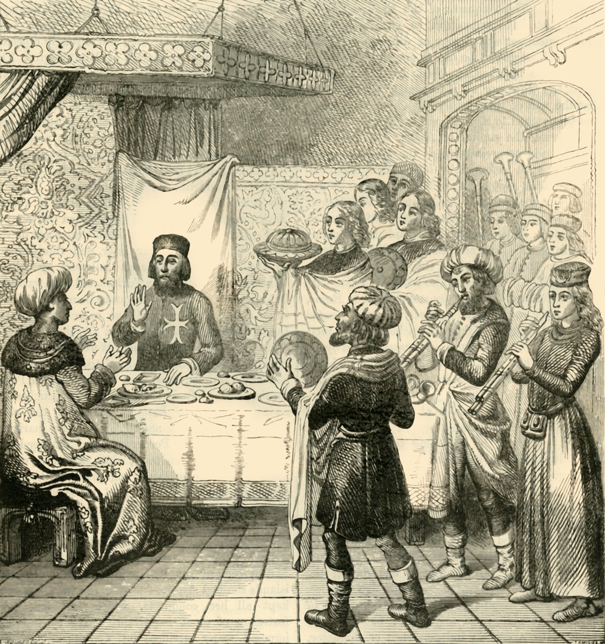 Rodos Büyük Üstadı ile Zizim Yemeği, 1890. by Unbekannt
