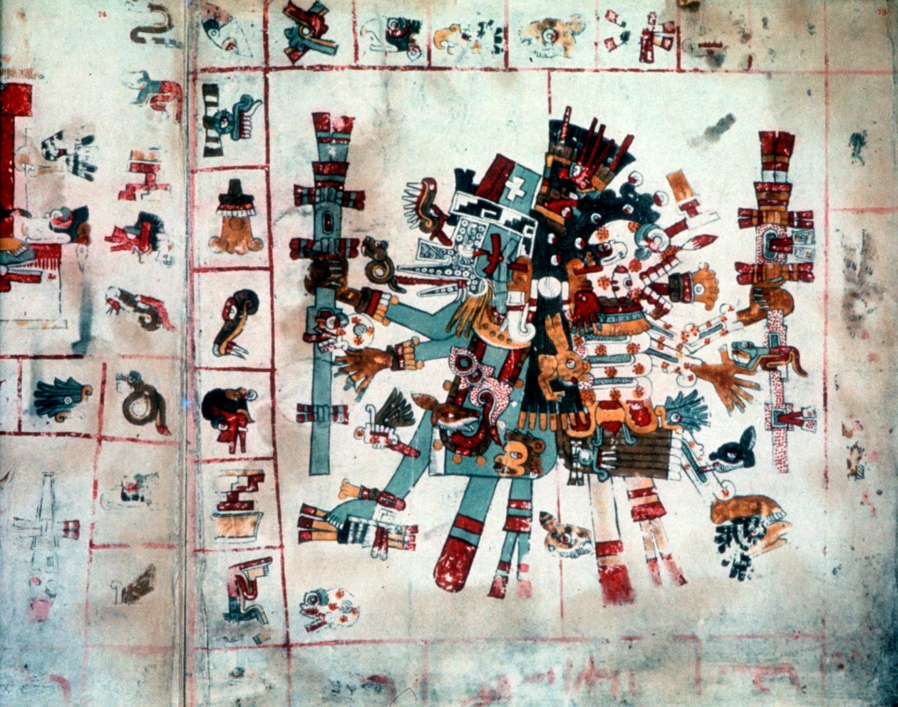 Codex Borgianus'tan zoomorfik form, Mixtec, Kolomb öncesi Meksika, c1400 by Unbekannt