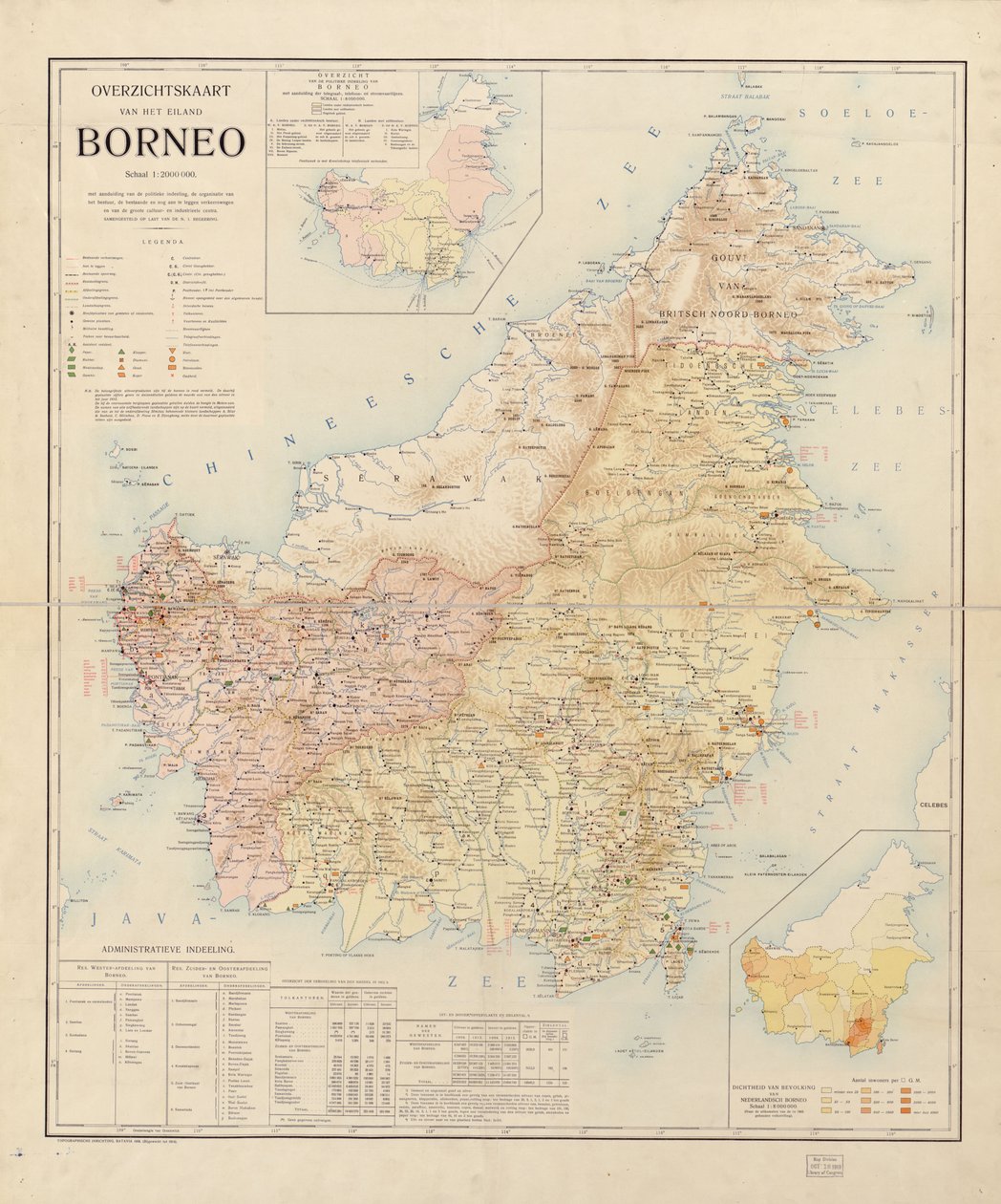 Borneo adasının uzaktan görünümü haritası by Unbekannt