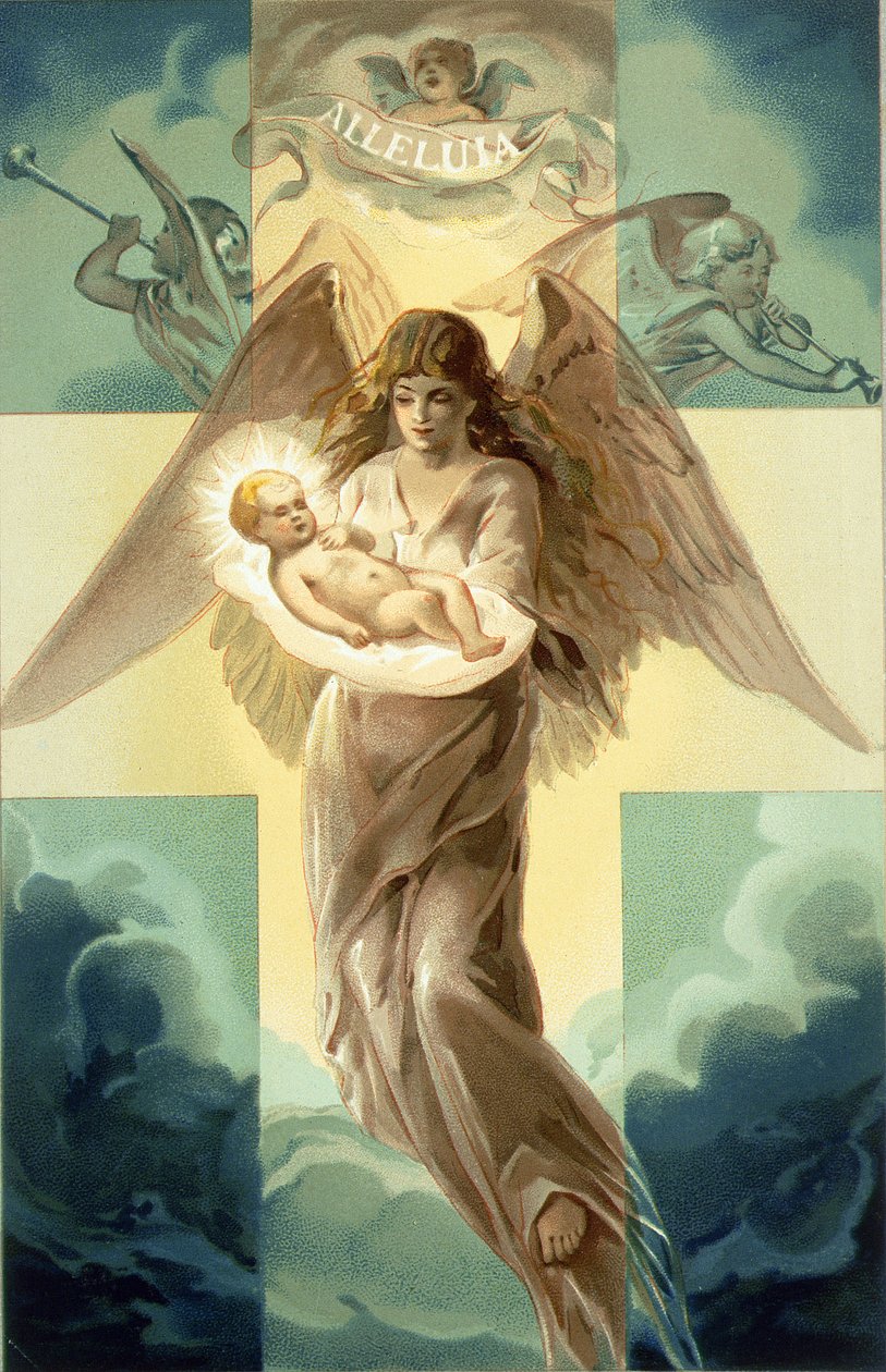 Alleluia, Noel kartı, 1882 by Unbekannt Unbekannt