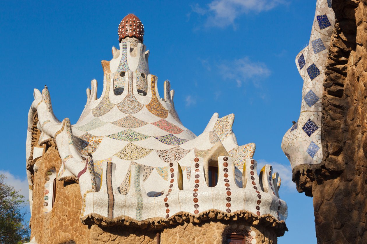 Barselona, İspanya. Parc Güell