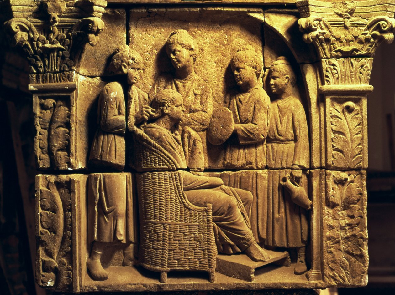 Bir kuaför kabartması, Roma, c.2. yüzyıl by Unbekannt Unbekannt