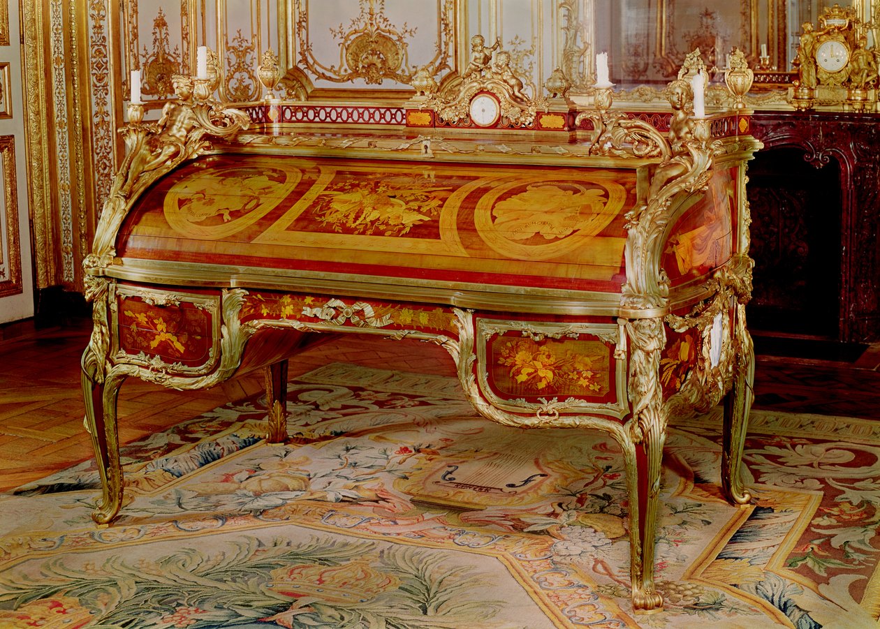 Bureau du Roi, Oeben ve Riesener, kakmacılık ve ormolu, 1760-69 by Unbekannt Unbekannt