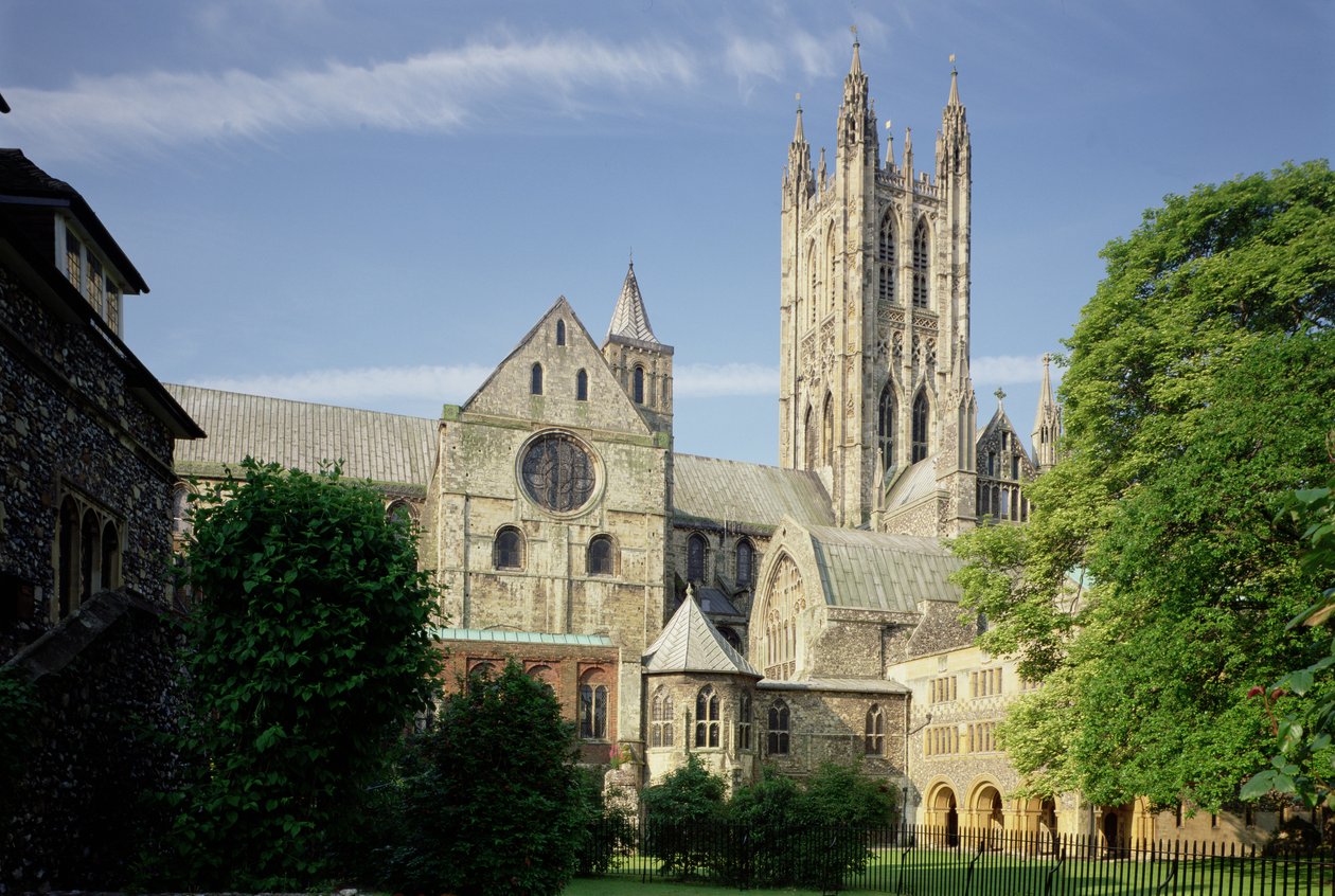 Canterbury Katedrali, Katedral Dış Cephesi (1070–1834) İngiliz Okulu, Kent, Birleşik Krallık by Unbekannt Unbekannt