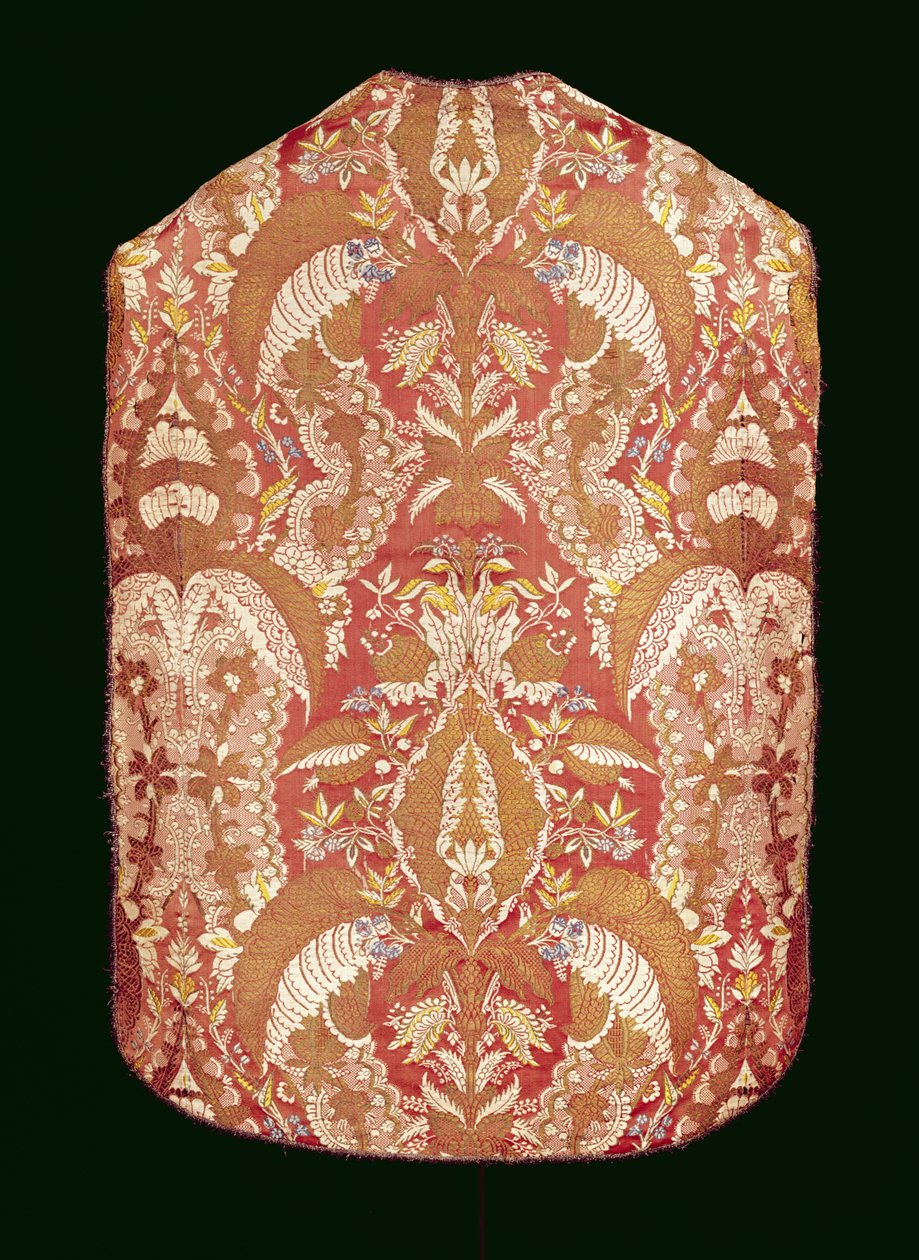 Chasuble, dantel desenli ipek, Fransız, c.1720 by Unbekannt Unbekannt