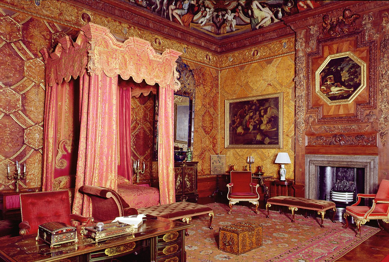 Chatsworth House, Devlet yatak odası 1687-1707, Derbyshire, Birleşik Krallık by Unbekannt Unbekannt