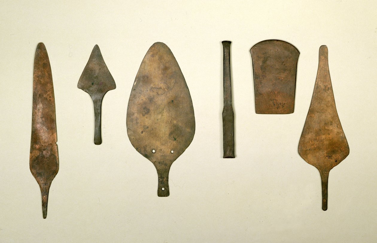 Bakır aletler, Harappa, MÖ 2300-1750 by Unbekannt Unbekannt