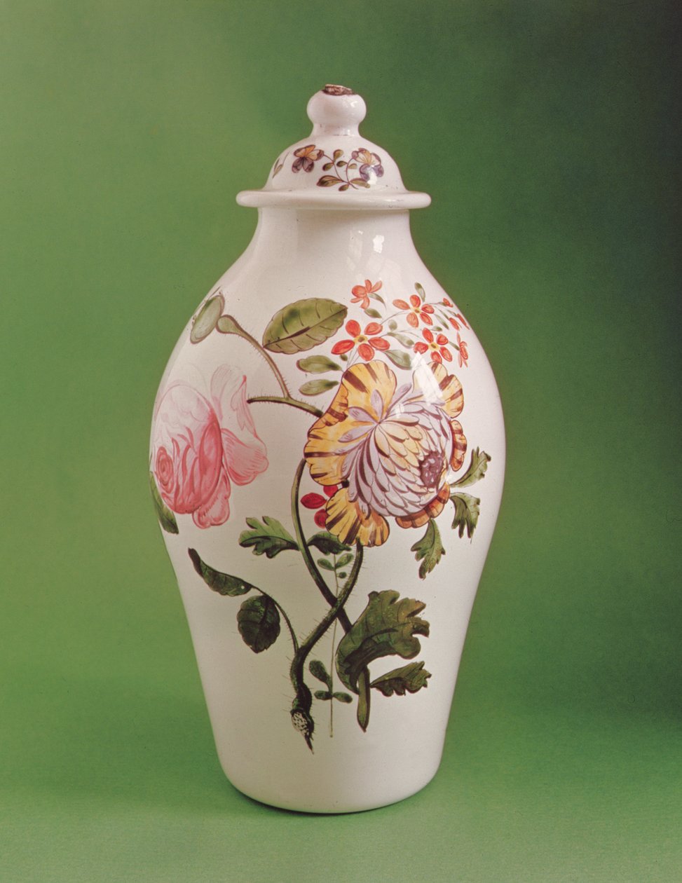 Çin çömlek formundan kaplı opak beyaz cam kavanoz, c.1760 by Unbekannt Unbekannt