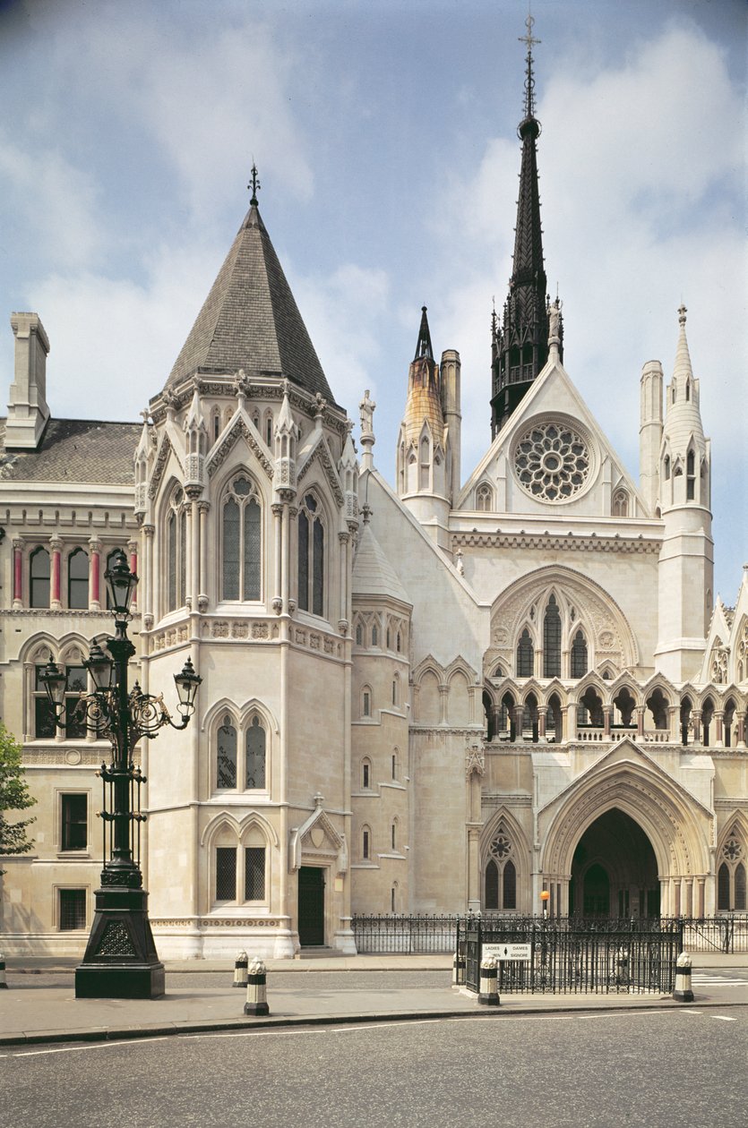 Royal Courts of Justice, Londra girişinin dış görünümü by Unbekannt Unbekannt
