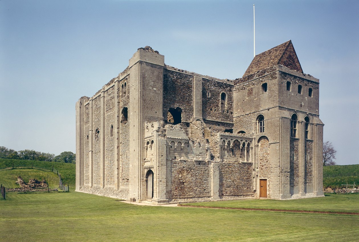 Kalenin dış görünümü, Castle Rising, Norfolk, inşa c.1138 by Unbekannt Unbekannt