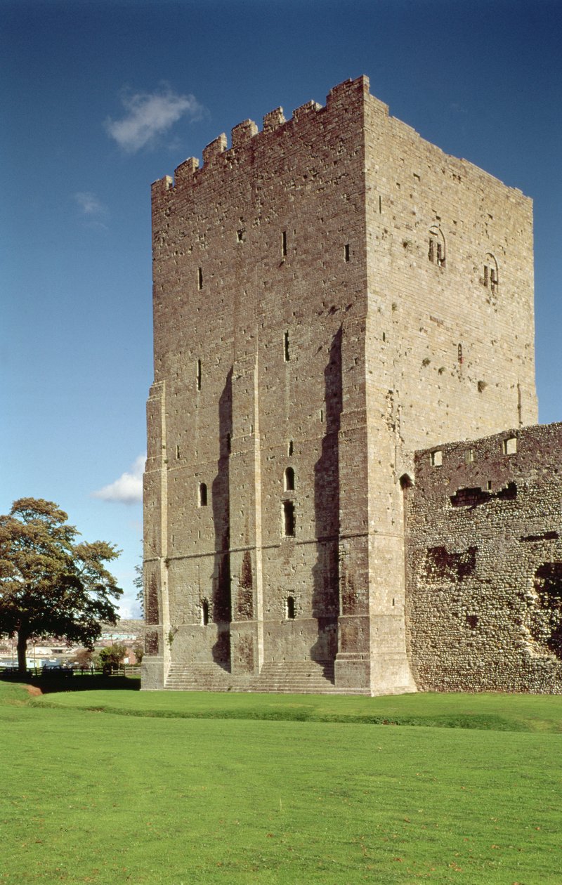 Kalenin dış görünümü, Portchester Castle, Hampshire, inşa c.1160-72 by Unbekannt Unbekannt