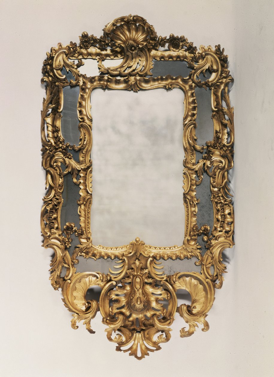 George II oyma yaldızlı ayna, 18. yüzyılın ortalarında by Unbekannt Unbekannt