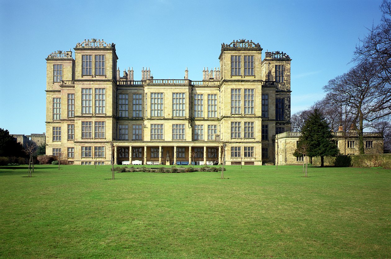 Hardwick Hall, Dış görünüm, inşa 1590-97, Derbyshire, Birleşik Krallık by Unbekannt Unbekannt