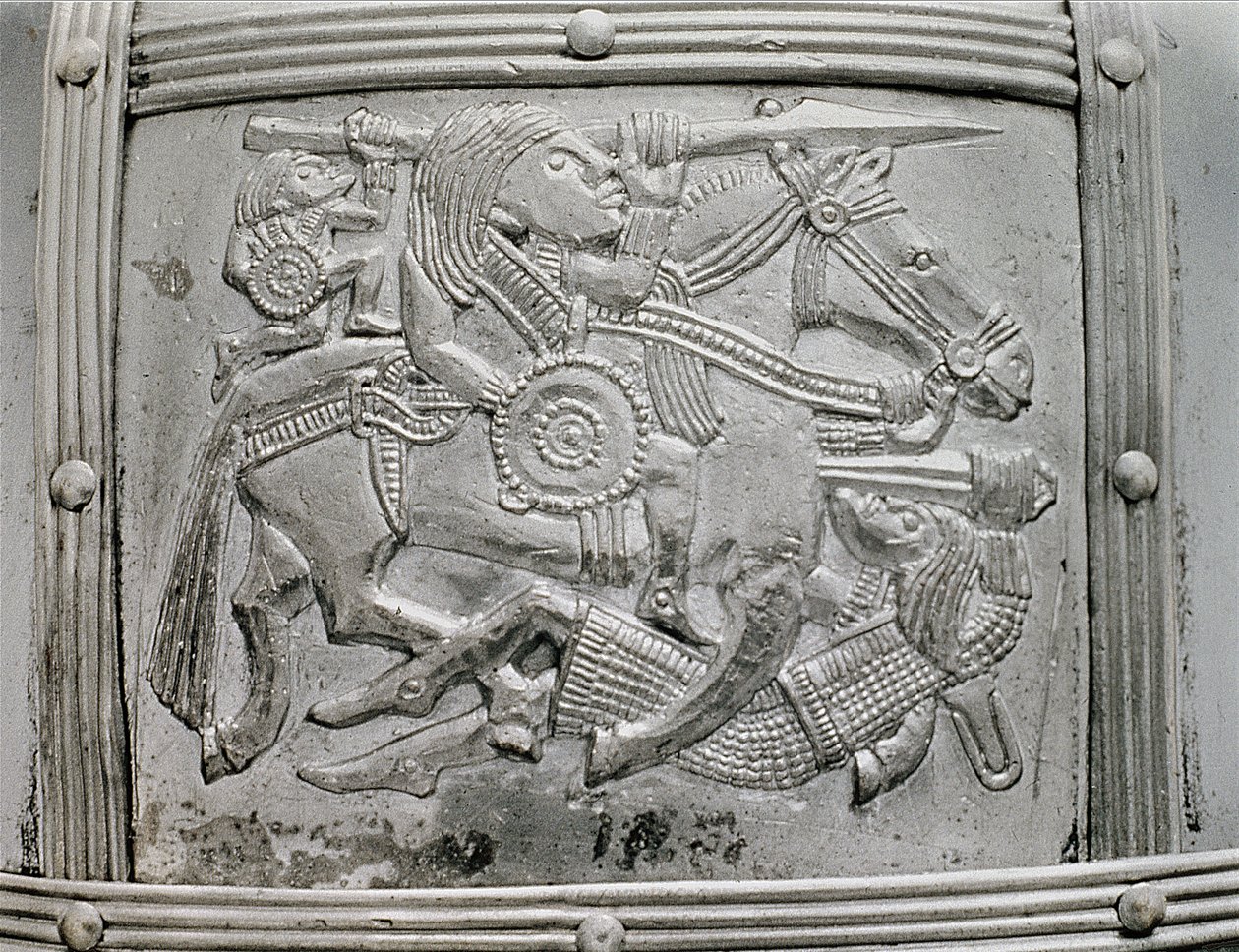 Sutton Hoo Hazinesinden miğfer parçası, MS 7. yüzyıl by Unbekannt Unbekannt