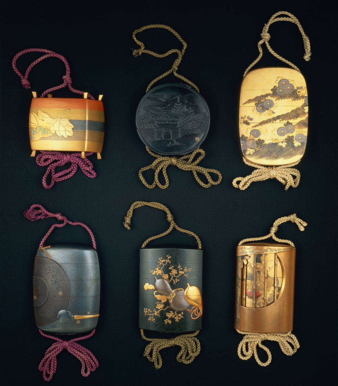 Inro Cases, 19. yüzyıl (yaldızlı ve cilalı) by Unbekannt Unbekannt