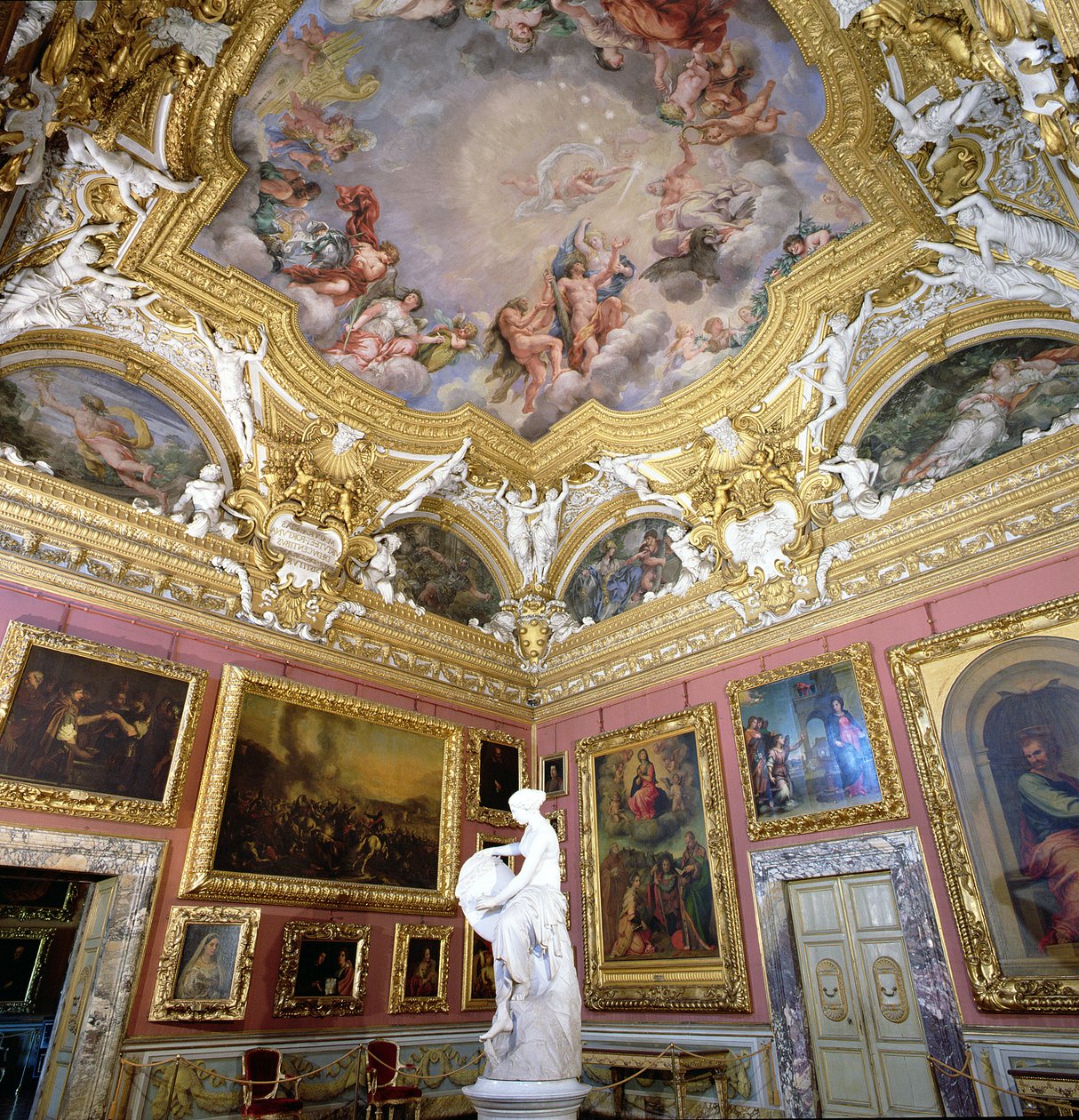Pietro da Cortona, Palazzo Pitti, Floransa, İtalya tarafından resimlerle Sala di Giove (Jüpiter Odası) iç by Unbekannt Unbekannt