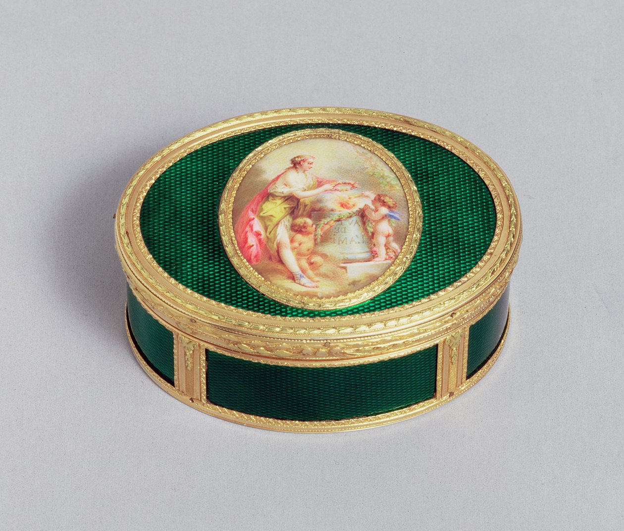 Louis XVI altın ve emaye enfiye kutusu, Pierre-Francois Drais, Paris, 1774 by Unbekannt Unbekannt