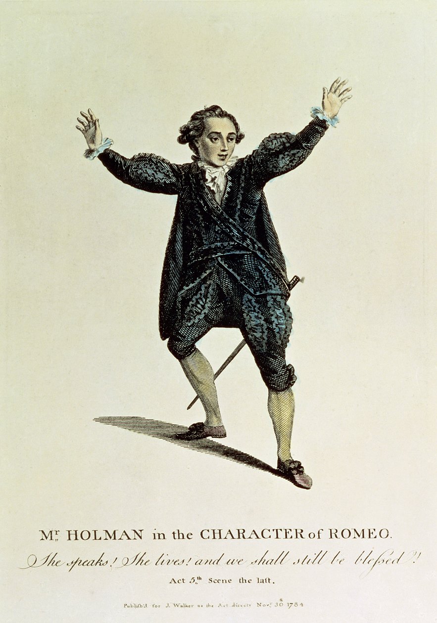 Bay Holman, Romeo Karakterinde, pub. 1784 by Unbekannt Unbekannt