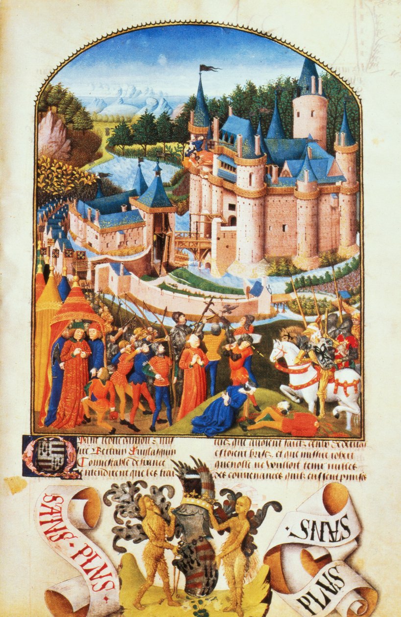 Ms 8266 f.281 Derval Şatosu Kuşatması, Pierre La Baud by Unbekannt Unbekannt
