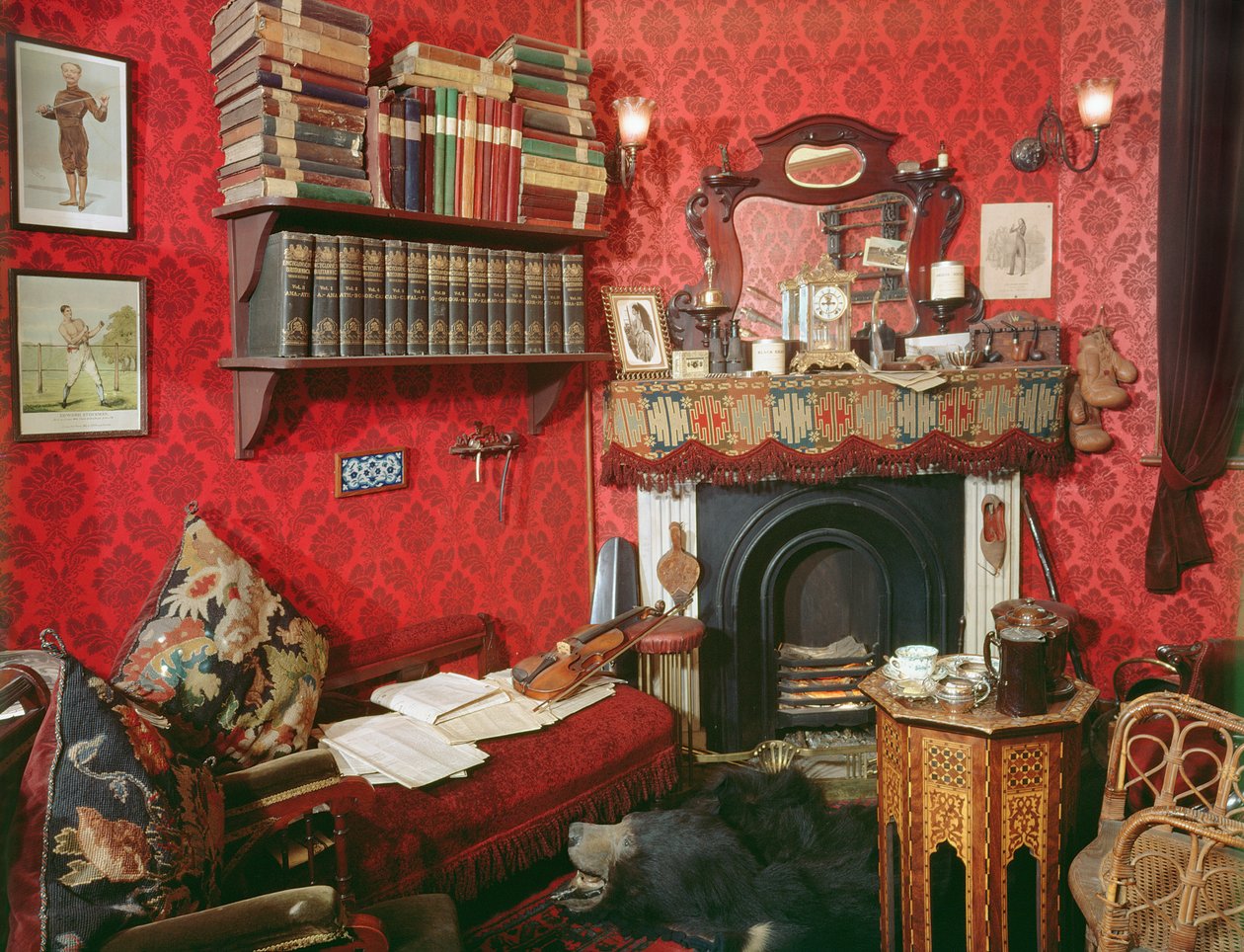 Sherlock Holmes Pub'daki Sherlock Holmess Odasının Yeniden İnşası by Unbekannt Unbekannt