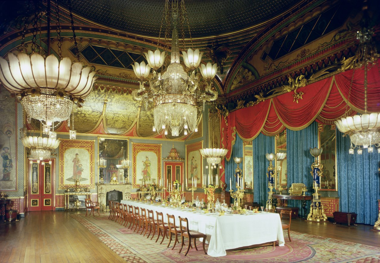 Royal Pavilion, The Banqueting Room, 1815-23, Brighton, Doğu Sussex, Birleşik Krallık by Unbekannt Unbekannt