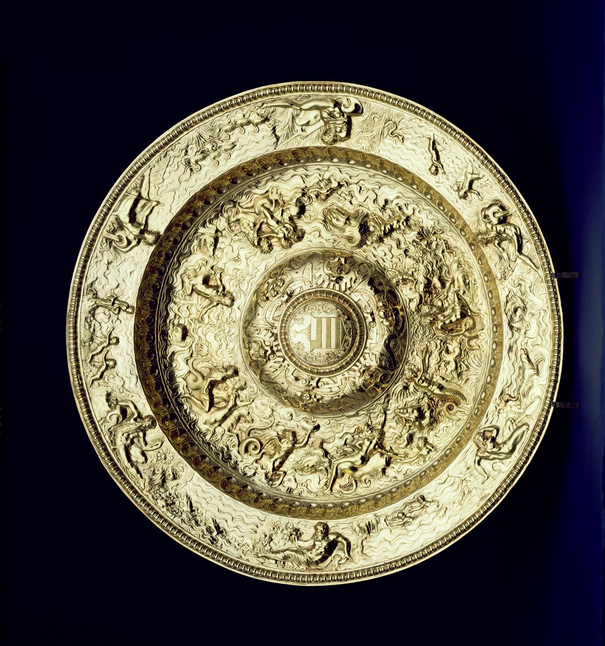 Gümüş yaldızlı lavabo, kabartmalı, oyulmuş ve oyulmuş, Fransızca, c.1560-83 by Unbekannt Unbekannt