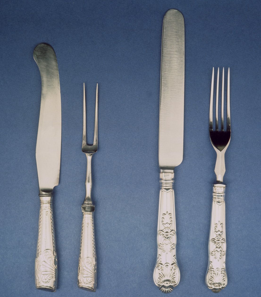 Gümüş bıçak ve çatal, Sheffield, c.1780 ve sonraki sürüm 1835, Atkin ve Oxley tarafından by Unbekannt Unbekannt