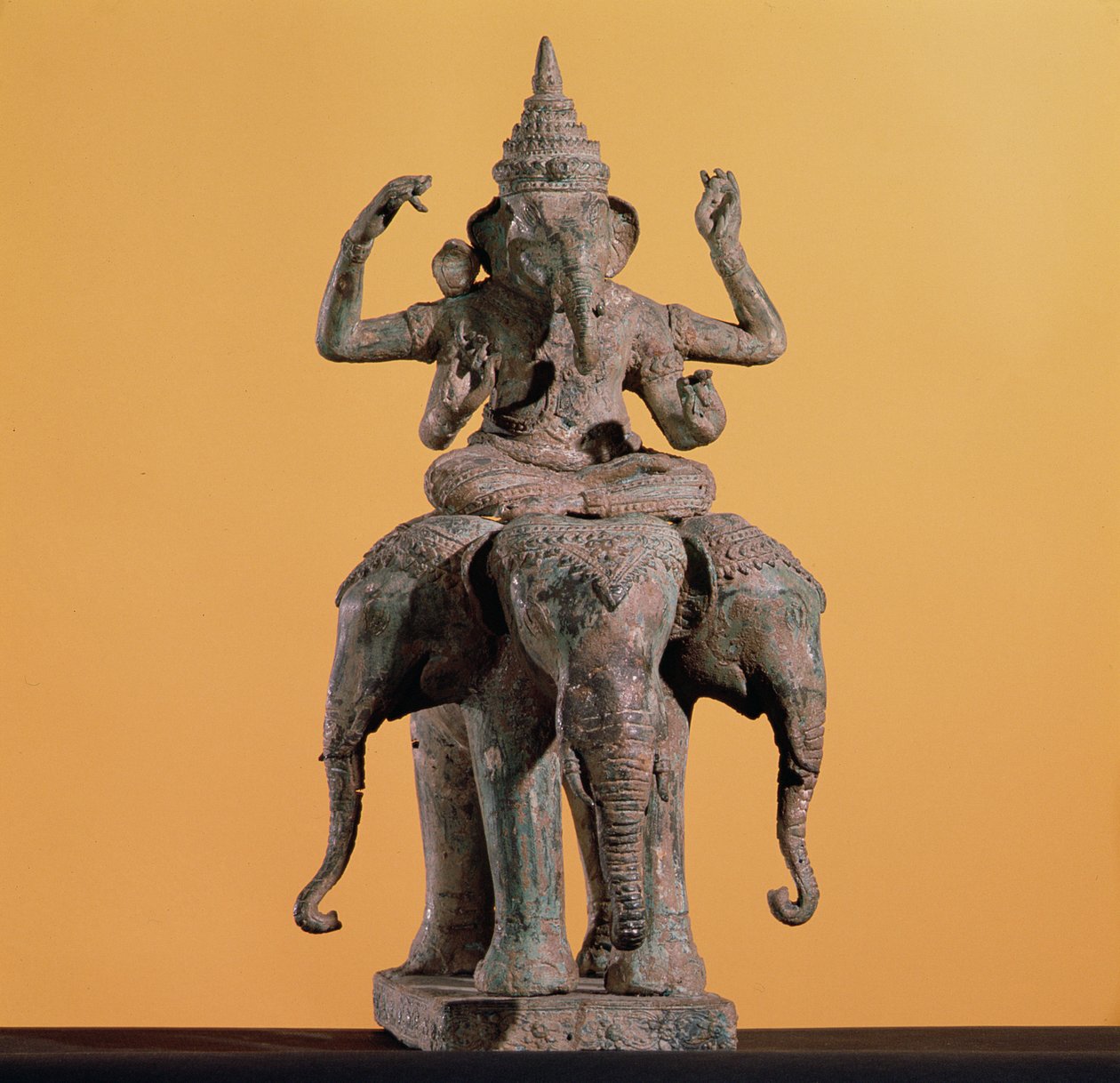 Hindu Tanrısı Ganesh Heykeli (boyalı taş) by Unbekannt Unbekannt