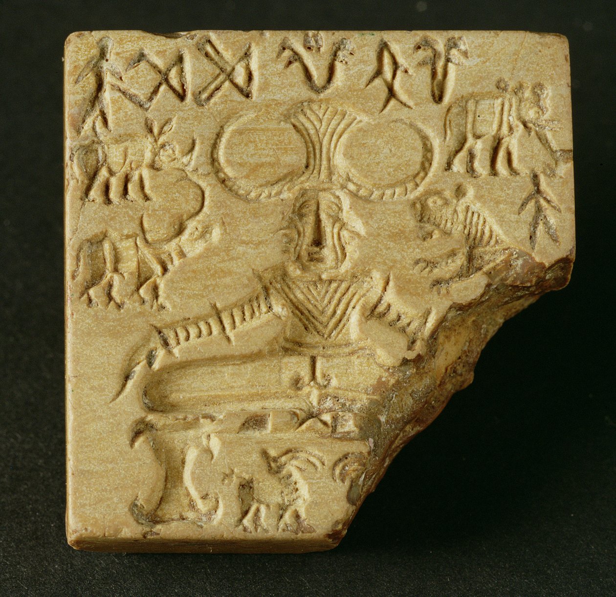 Steatit Pasupati mührü, Mohenjodaro, MÖ 2300-1750 by Unbekannt Unbekannt