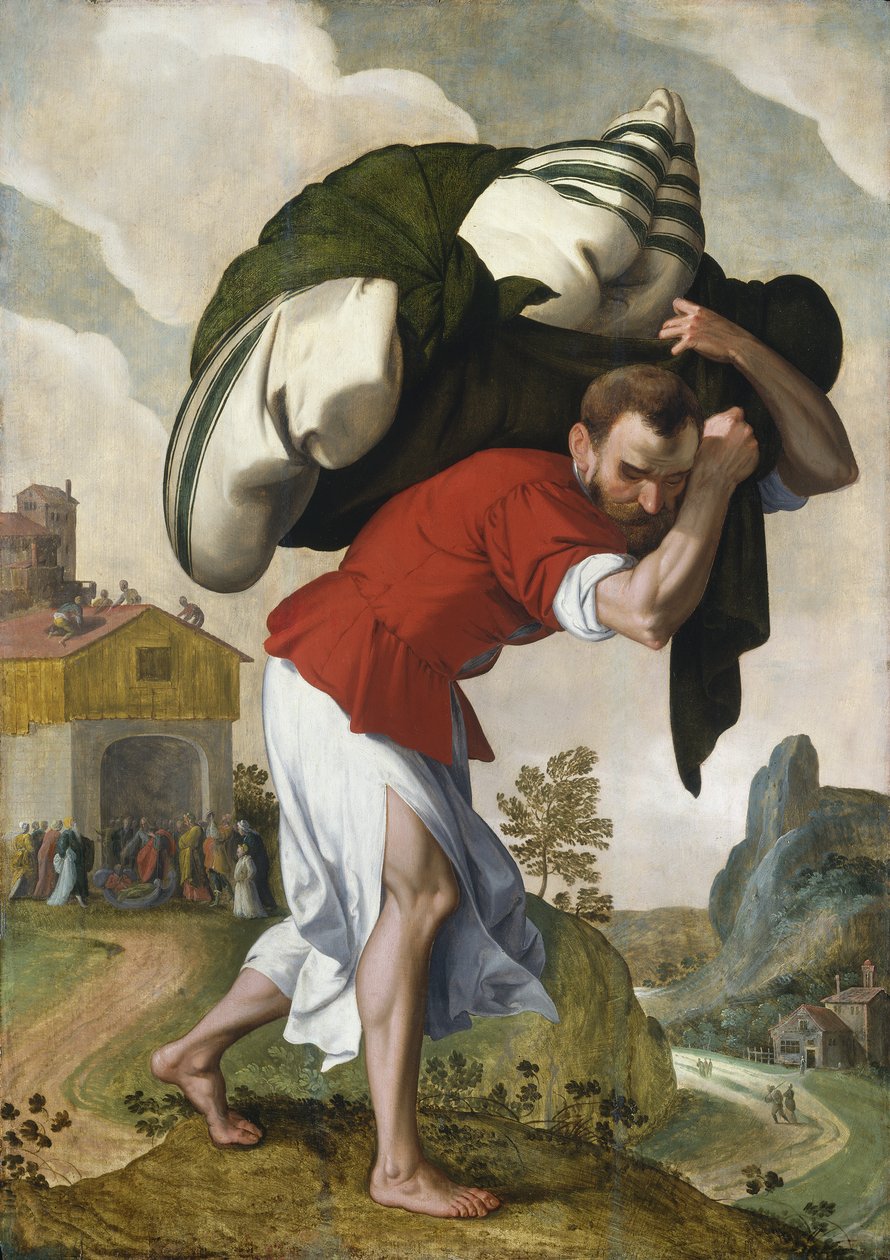 Felçlinin İyileşmesi, 1560-90 (ahşap panel üzerine yağlı boya) by Unbekannt Unbekannt