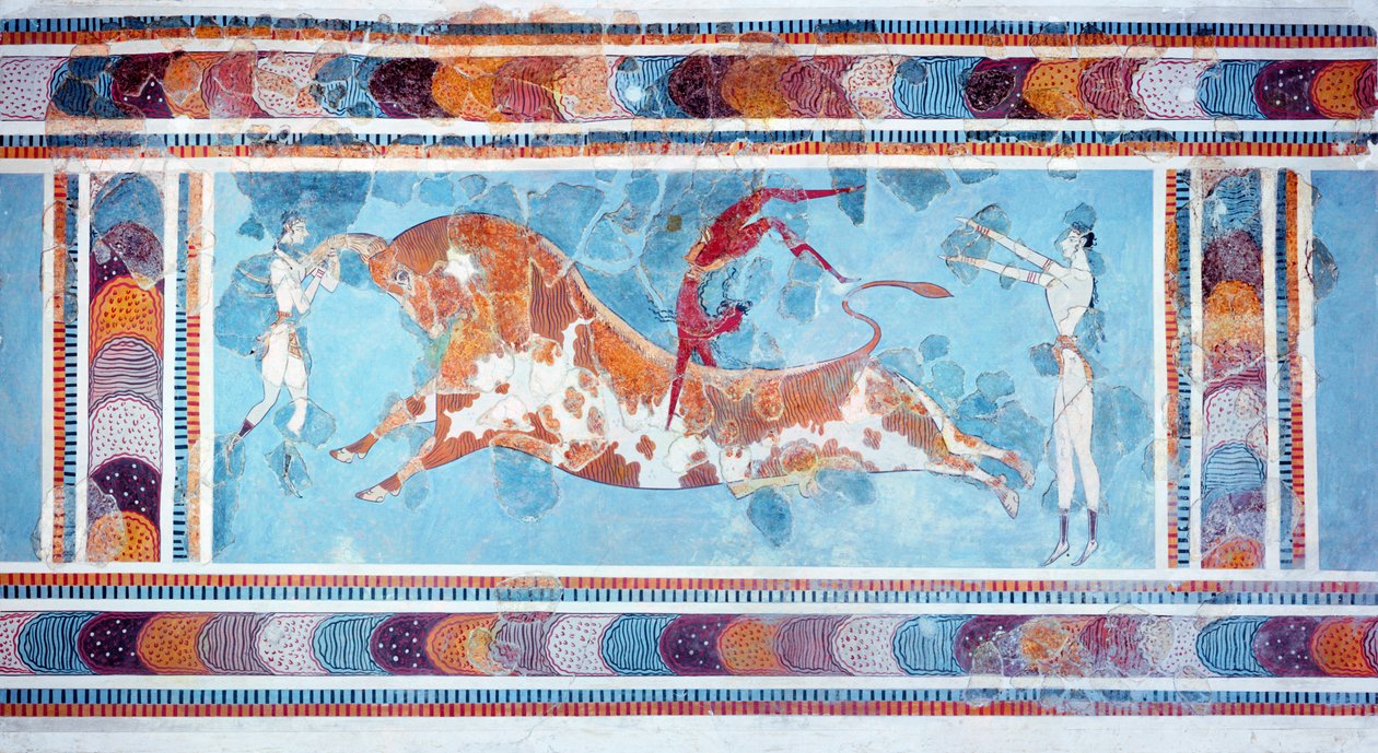 Toreador Fresk, Knossos Sarayı, Girit, MÖ 1500 dolayları by Unbekannt Unbekannt