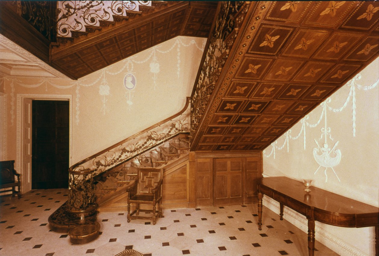 Merdiven, Claydon House, Buckinghamshire, 18. yüzyılın ortaları by Unbekannt Unbekannt