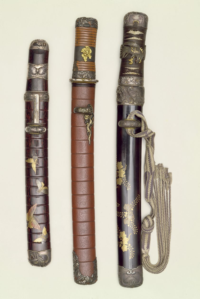 Meiji dönemine ait üç Aikichi Tanto (kılıç), 19. yüzyılın sonlarında by Unbekannt Unbekannt