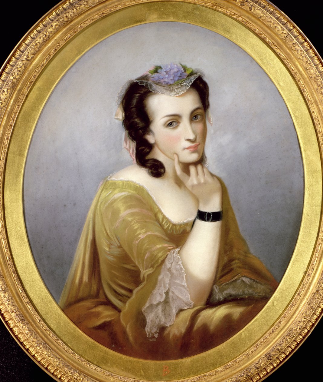 Watteau Elbiseli Kadın, 1870 dolayları (pastel) by Unbekannt Unbekannt