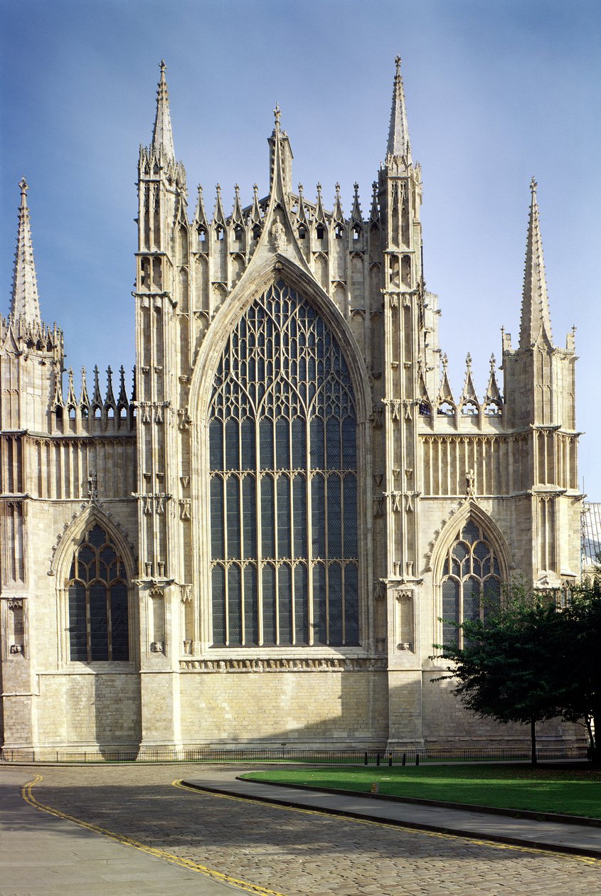 York Minster, Batı penceresinin görünümü, İngiliz Okulu, (15. yüzyıl), Yorkshire, Birleşik Krallık by Unbekannt Unbekannt