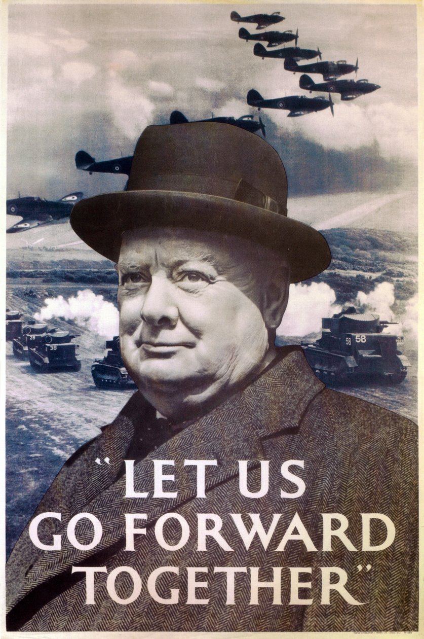 "Birlikte İleri Gidelim", İkinci Dünya Savaşı propaganda afişi, 1940 by Unbekannt Unbekannt