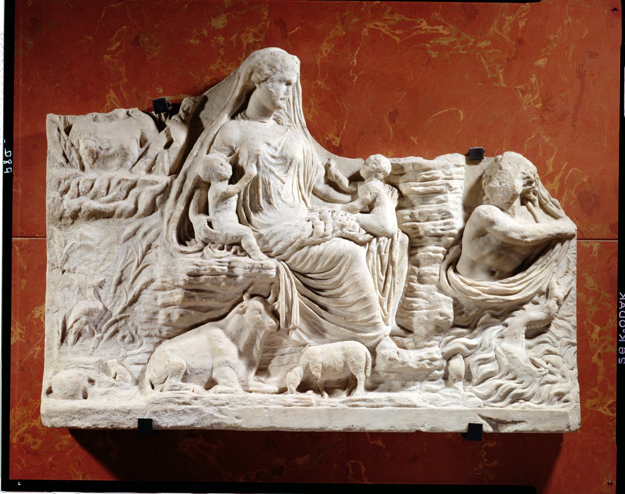 Toprak ananın kişileştirilmesi, alegorik kabartma, Roma, Kartaca, MS 2. yüzyılın başı by Unbekannt Unbekannt
