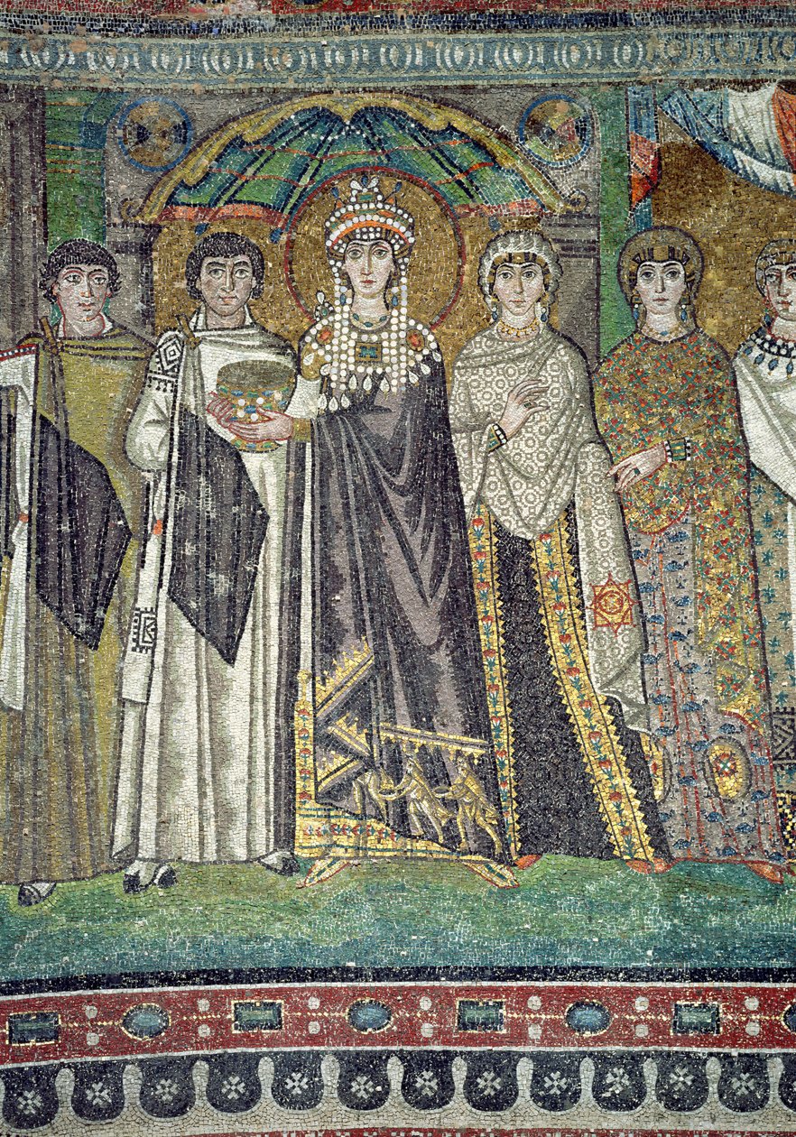 Theodora ve sarayı, İmparatoriçe detayı, MS 547 dolayları by Unbekannt Unbekannt