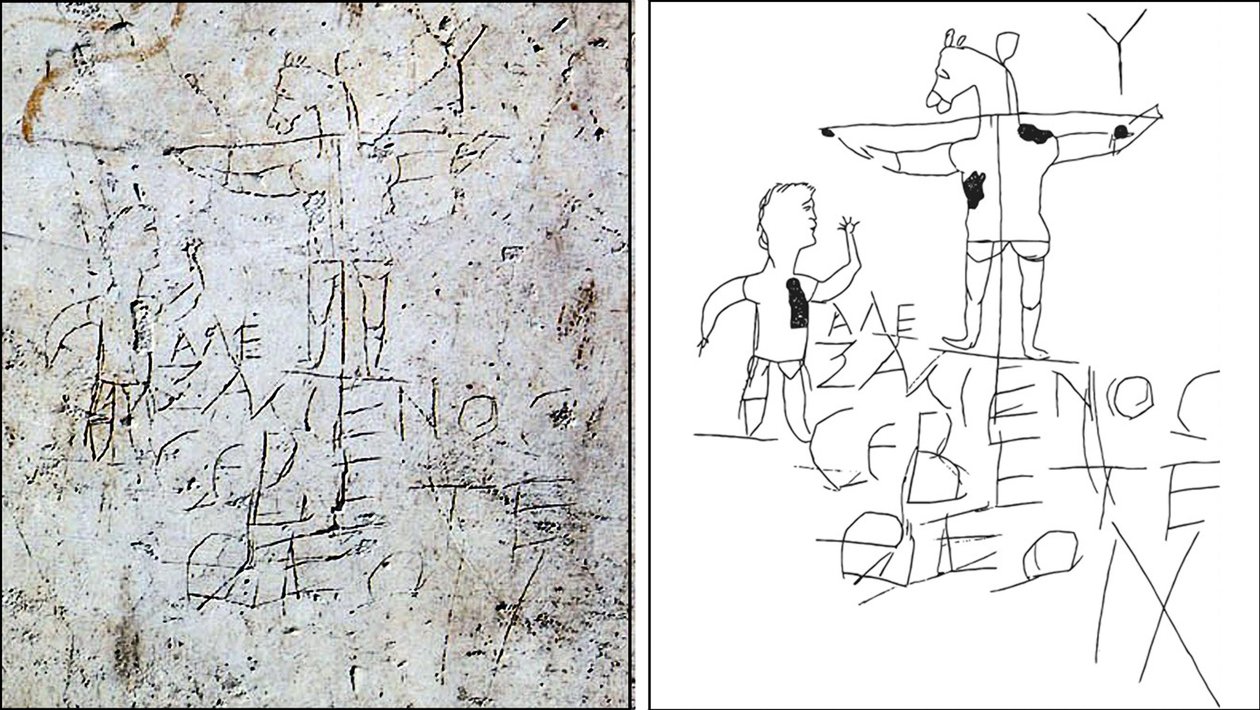 Alexamenos grafiti, Palatine Antiquarium, Roma by Unbekannt Unbekannt