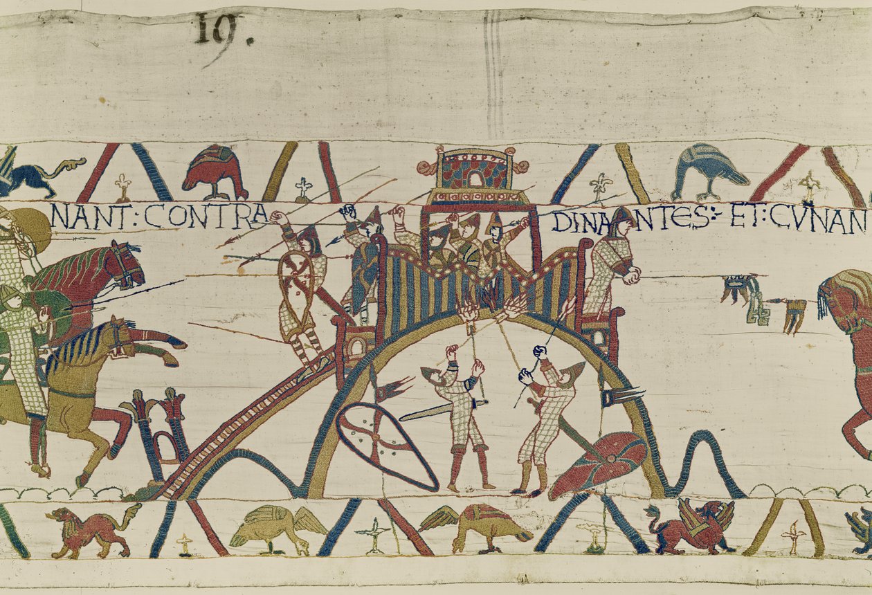 Dinan Kasabasına Saldırı, Bayeux Goblen by Unbekannt Unbekannt