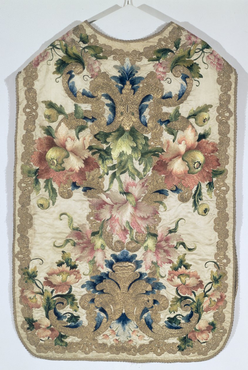 Chasuble, çiçeklerle süslenmiş, Fransız, 17. yüzyıl sonu by Unbekannt Unbekannt