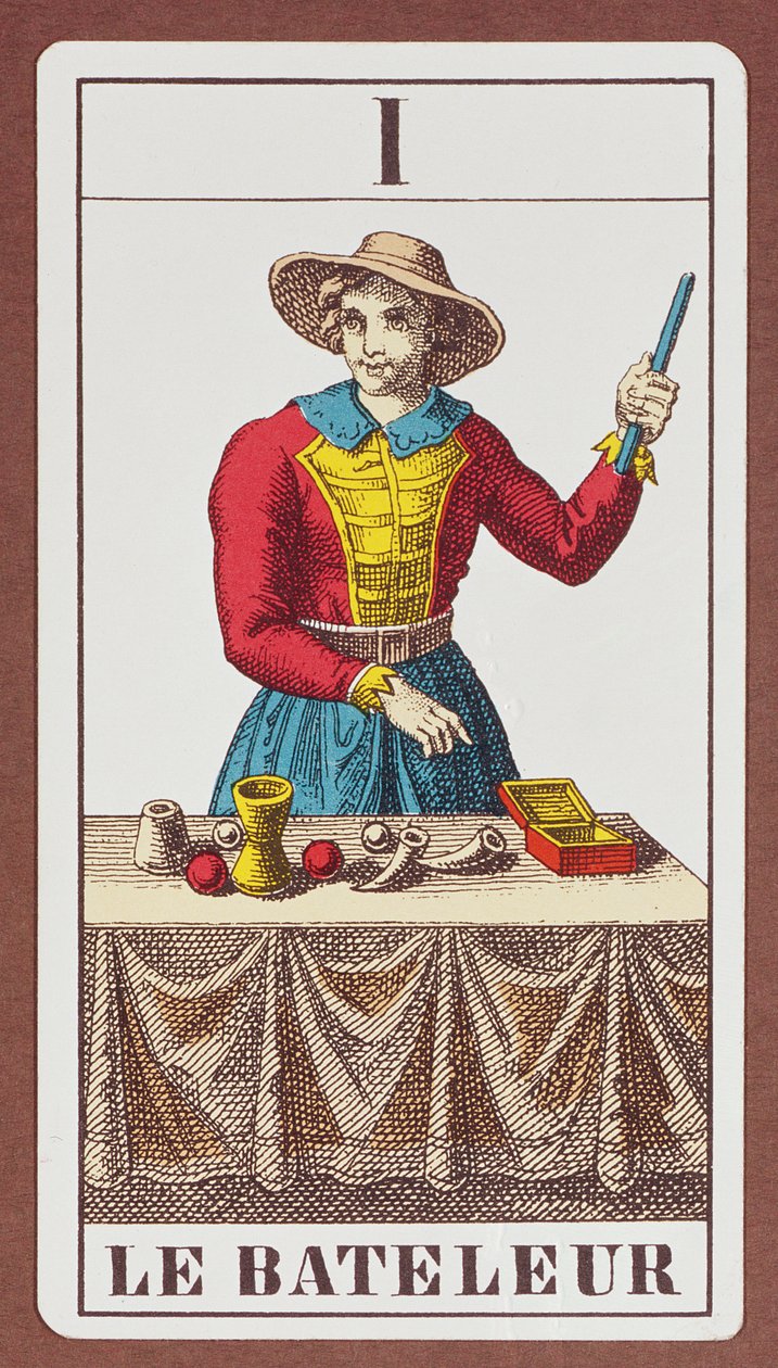 I The Magician, farklı paketlerden yedi tarot kartı by Unbekannt Unbekannt