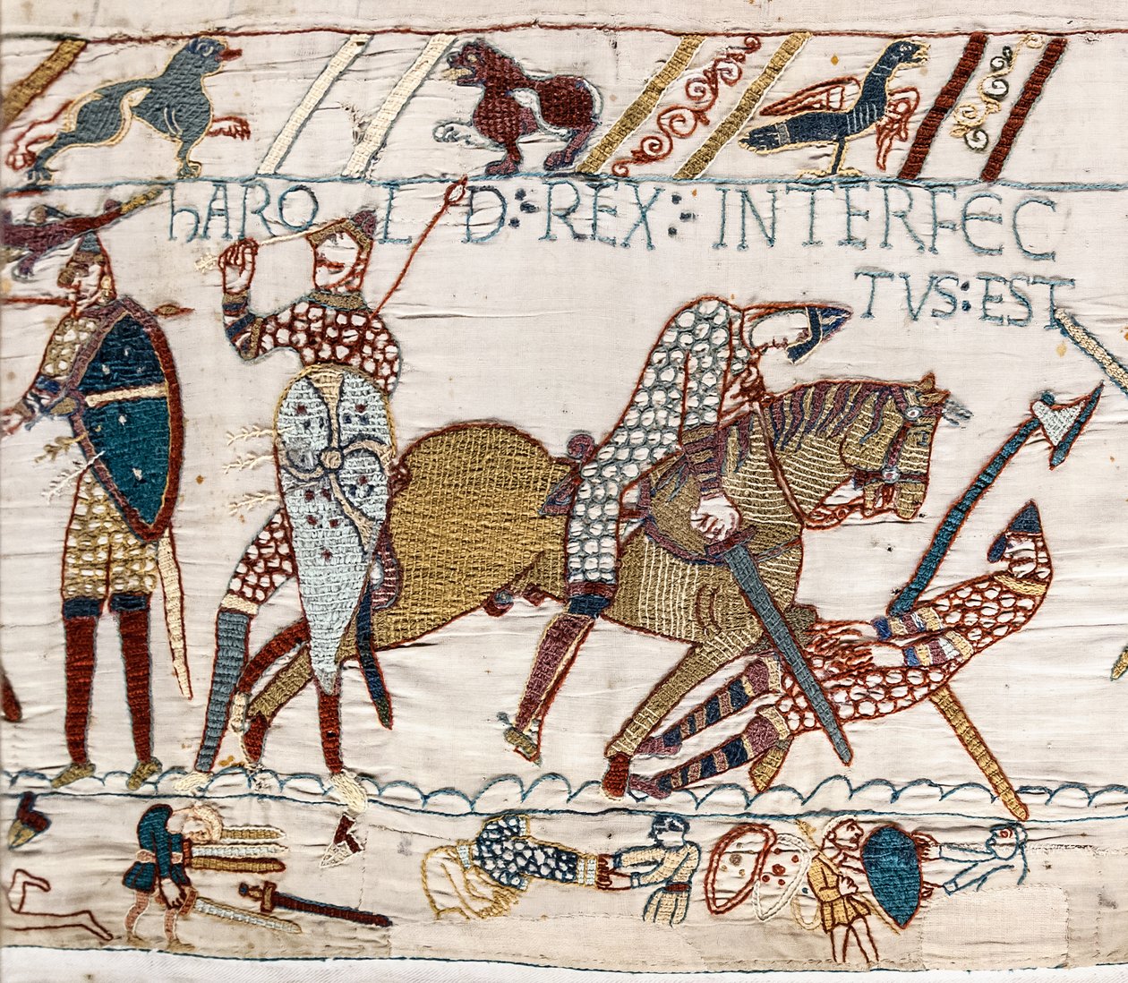 Kral Harold öldürüldü, Bayeux Goblen by Unbekannt Unbekannt