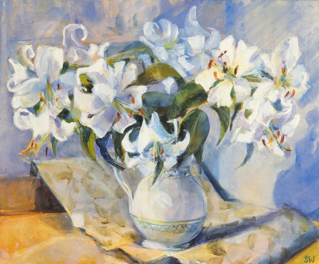 Beyaz sürahideki zambaklar, 2000, by Unbekannt Unbekannt