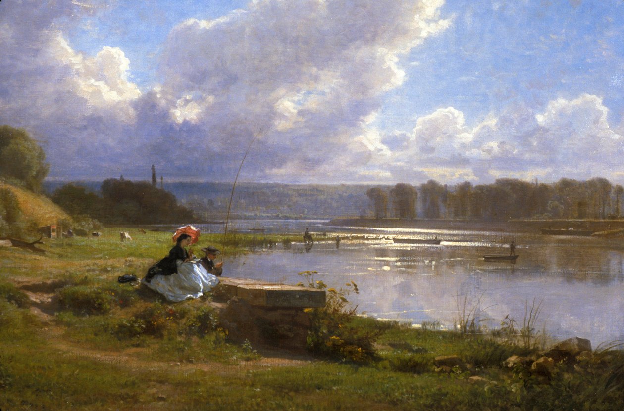 Loire Atlantique N * 094 - Nantes / Musee des Beaux Arts - “” Paris civarında su kenarında ”” - Francois Louis Francais tarafından by Unbekannt Unbekannt