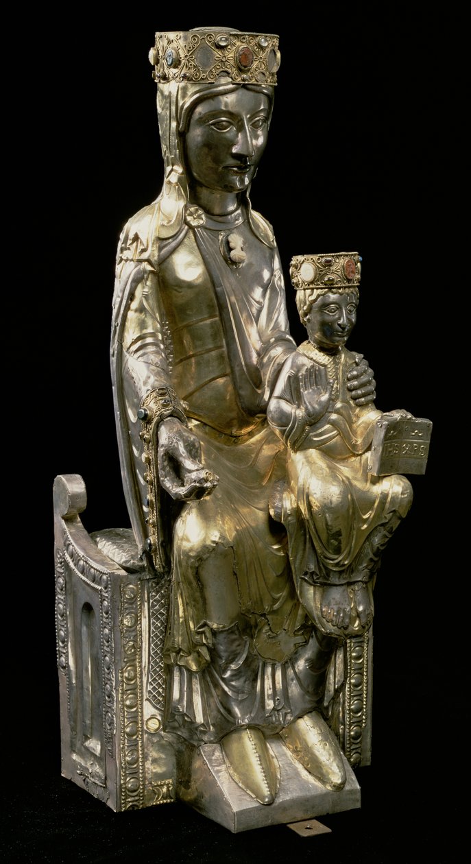 Madonna ve Çocuk Enthroned, heykelcik, Fransız, 12. yüzyıl by Unbekannt Unbekannt