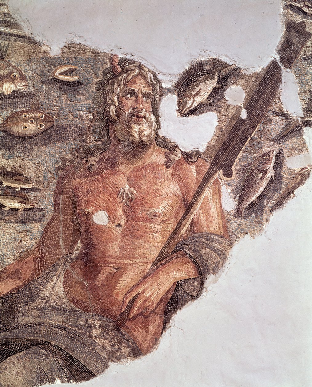 Neptün, bir kaldırımdan, 6. yüzyıl by Unbekannt Unbekannt