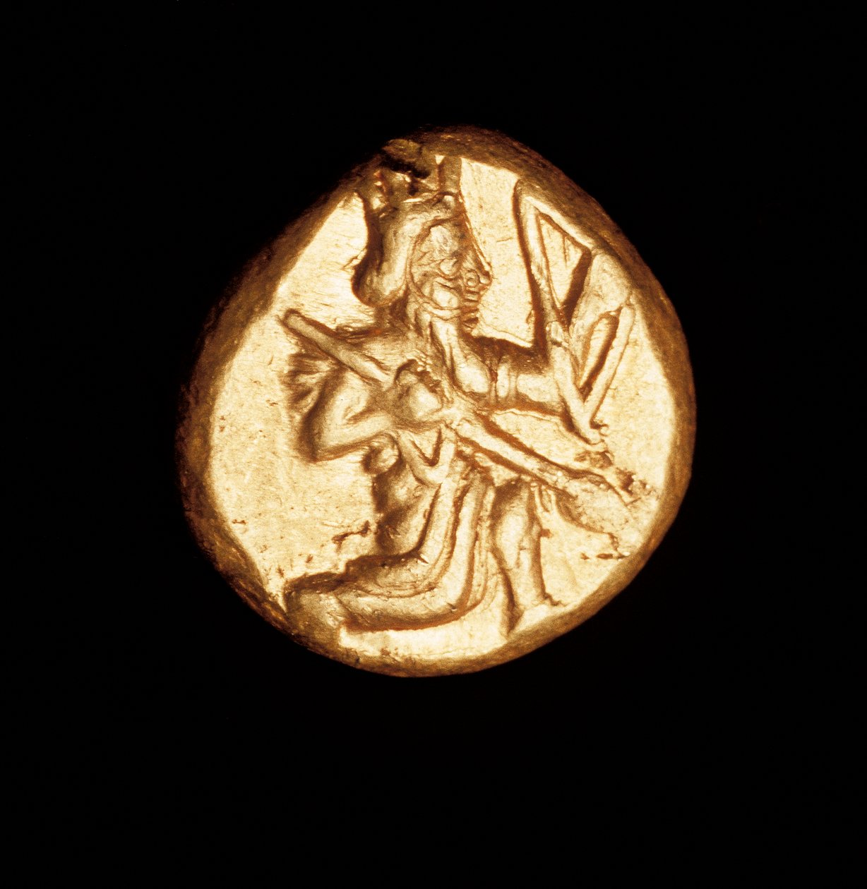 Nadir Antik Yunan Sikkesi, Altın Pers Daric, C 450BC yay ile diz çökmüş Büyük Kral by Unbekannt Unbekannt