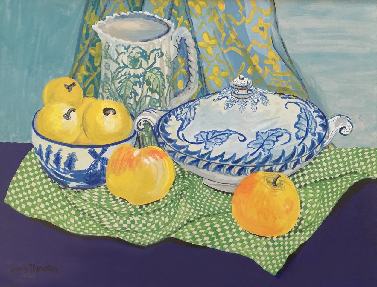 Tureen ve Elmalar ile natürmort, 1999, by Unbekannt Unbekannt